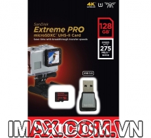 Thẻ nhớ Sandisk Micro SDXC Extreme Pro 128GB 275/100MB/s 1833x