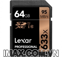 Thẻ nhớ SDXC Lexar 64GB 633X, 95MB/s