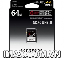 Thẻ nhớ Sony 64GB G Series UHS-II SDXC (Speed Class 10) 300/299 MB/s