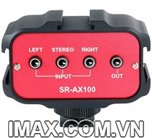Thiết bị kết nối mic thu âm với máy ảnh, máy quay 2 mic cùng lúc Audio Adapter SR-AX100 Saramonic
