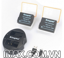 Bộ 2 pin 1 sạc đôi Kingma cho Panasonic DMW-BLC12