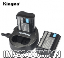 Bộ 2 pin 1 sạc đôi máy ảnh Kingma cho Nikon EN-EL15