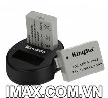 Bộ 2 viên pin 1 sạc đôi Kingma for Canon LP-E5