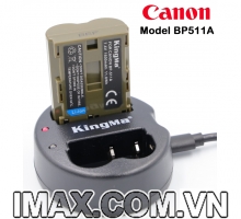 Bộ 1 pin 1 sạc máy ảnh Kingma cho Canon BP-511A