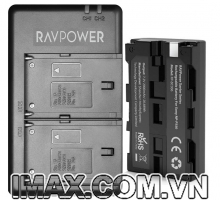 Bộ 1 Pin 1 Sạc đôi máy ảnh Ravpower for Sony NP-F550