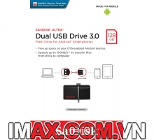 Sandisk OTG 3.0 128GB Ultra Dual USB 3.0 For Smart Phone & Tablet Android