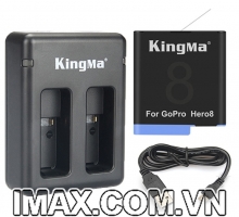 Bộ 1 pin 1 sạc đôi Kingma for GoPro Hero 8 Black, Hero 7/6 Action Cameras KIT-GP8-BM042