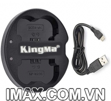 Sạc máy ảnh Kingma cho Fujifilm NP-W235, sạc đôi có đèn báo