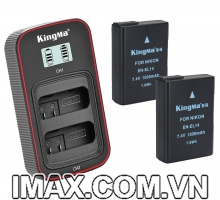 Bộ 2 pin 1 sạc đôi Ver 3 Kingma cho Nikon EN-EL14