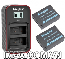 Bộ 2 pin 1 sạc đôi Ver 3 Kingma cho Fujifilm NP-W126