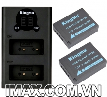 Bộ 2 pin 1 sạc đôi Ver 2 Kingma cho Fujifilm NP-W126