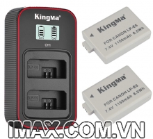 Bộ 2 pin 1 sạc đôi Ver 3 Kingma cho Canon LP-E5
