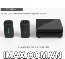Mic thu âm Boya BY-XM6-K1 Ultracompact 2.4GHz Dual-channel Wireless Microphone System
