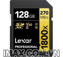 Thẻ nhớ Lexar® Professional 1800x SDXC™ UHS-II Card GOLD 128GB