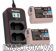 Bộ 2 pin 1 sạc đôi Kingma sạc lại trực tiếp USB-C cho Nikon EN-EL15