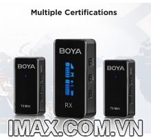 Mic thu âm Boya BY-XM6-S2 MINI Ultracompact 2.4GHz Dual-channel Microphone (TX+TX+RX+)