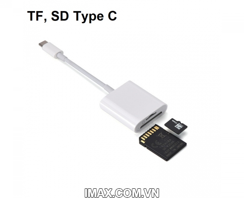 Đầu đọc thẻ TF, SD Type C cho Mac, Điện thoại | Imax.com.vn