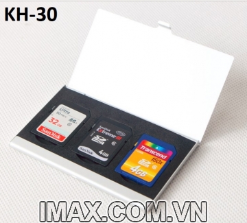 Hộp đựng thẻ nhớ KH-30 đựng 3SD, Hộp kim loại