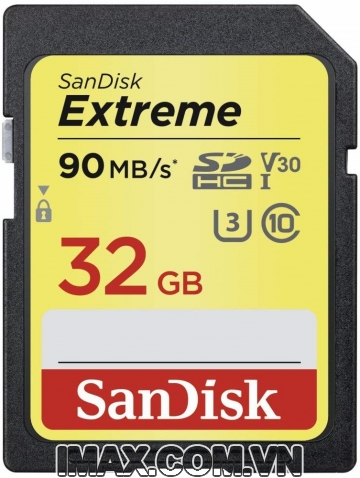 Thẻ nhớ Sandisk SDHC Extreme 32GB 90/40Mb/s