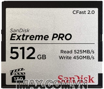 Thẻ nhớ CFast 2.0 SanDisk Extreme PRO 3500X 512GB 525/450 Mb/s