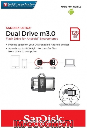 USB SanDisk Ultra 128GB Dual Drive m3.0