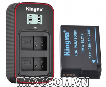 Bộ 1 pin 1 sạc đôi Kingma Ver 3 cho Panasonic DMW-BLC12