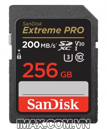 Thẻ nhớ Sandisk SDXC Extreme Pro 256GB 200/140Mb/s