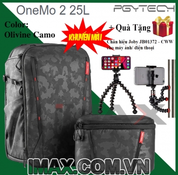 Balo máy ảnh PGYTECH OneMo 2 25L + Túi đeo chéo, Olivine Camo