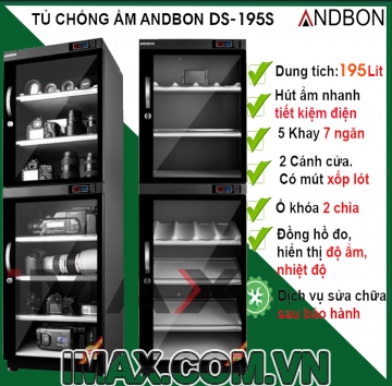 Tủ chống ẩm Andbon DS-195S, 195 Lít