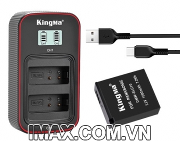 Bộ 1 pin 1 sạc đôi Kingma Ver 3 for Panasonic DMW-BLG10