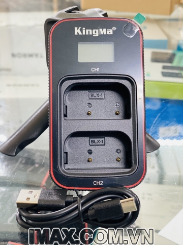 Sạc  đôi ver 3 cho máy ảnh Kingma BLX-1 ( For Olympus OM-1 )