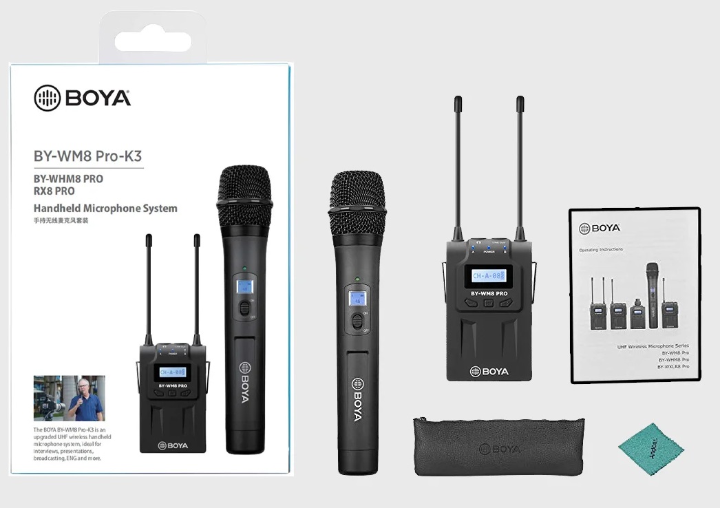 Boya BY-WM8 Pro-K1 micro Wireless UHF thu âm không dây wireless. 